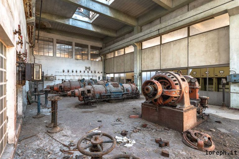 The power plant of the abandoned EX-SAFFA, former match factory in Magenta, Italy